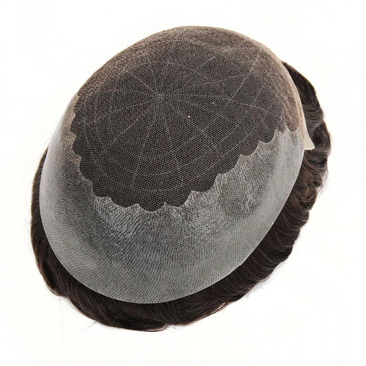 Stock Human Hair for Men Human Hair Q6 Toupee Invisible Hairline Men Toupee