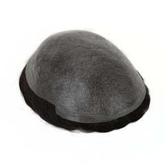 0204mm Pu v Loop Thin Skin Toupee Invisible Natural Front Line Human Hair Wig for Men