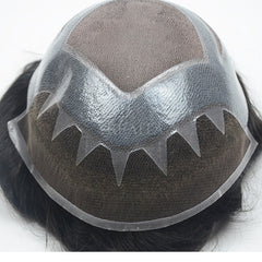 FPM SCALLOP Indian Hair Human Hair Type Fine Mono Base Toupee