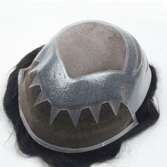 FPM SCALLOP Indian Hair Human Hair Type Fine Mono Base Toupee