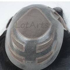 FPM SCALLOP Indian Hair Human Hair Type Fine Mono Base Toupee