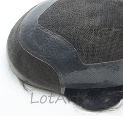 HD Breathable Lace High Quality 100% human hair Mens Toupee