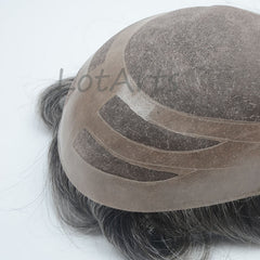 Breathable Mono Lace Oscar Type Toupee Human Hair System Men Toupee