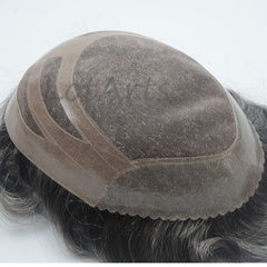 Breathable Mono Lace Oscar Type Toupee Human Hair System Men Toupee