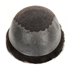 Stock Human Hair for Men Human Hair Q6 Toupee Invisible Hairline Men Toupee