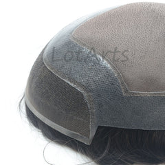 Mono and Pu Around with Lace Front Men Toupee Straight Man Daily Use Toupee