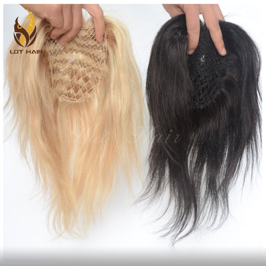 Top Quality Fishnet Base Virgin Human Hair Topper